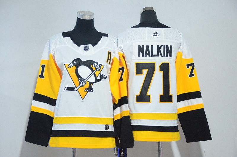 Penguins 71 Evgeni Malkin White Youth Jersey