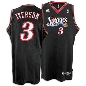 Philadelphia 76ers 3 Allen Iverson Black Soul Swingman Jersey