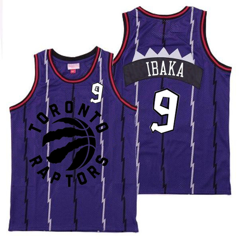 Raptors 9 Serge Ibaka Purple Retro Jersey