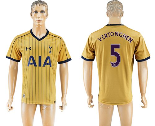 Tottenham Hotspur 5 Vertonghen Sec Away Soccer Club Jersey