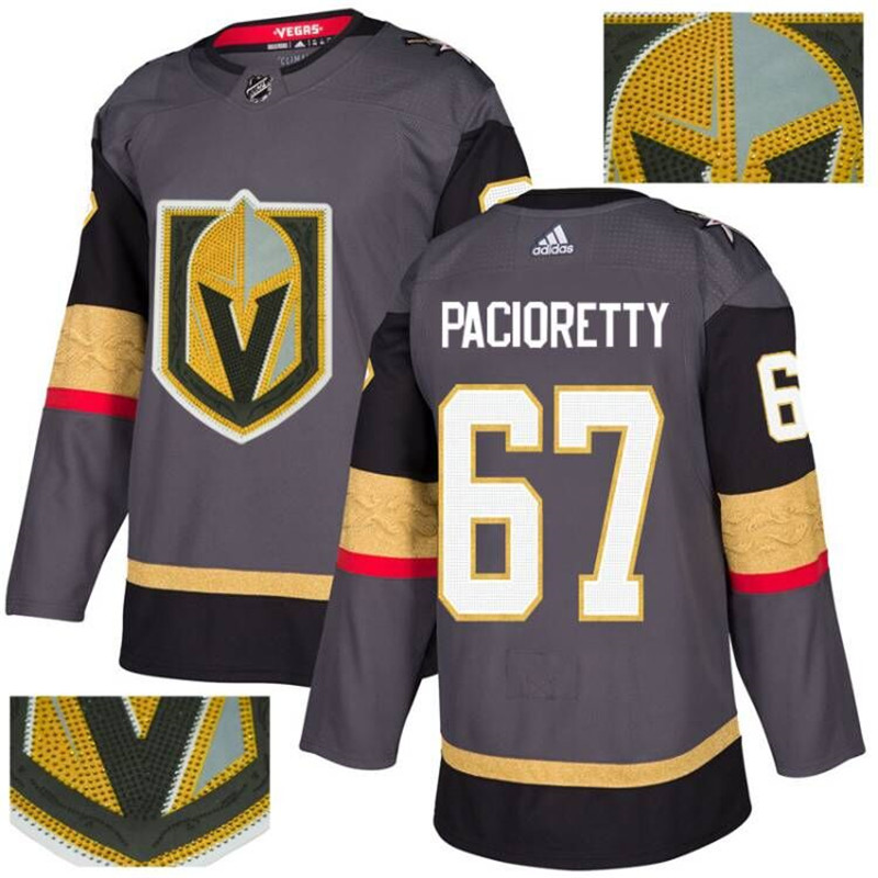 Vegas Golden Knights 67 Max Pacioretty Gray With Special Glittery Logo Jersey