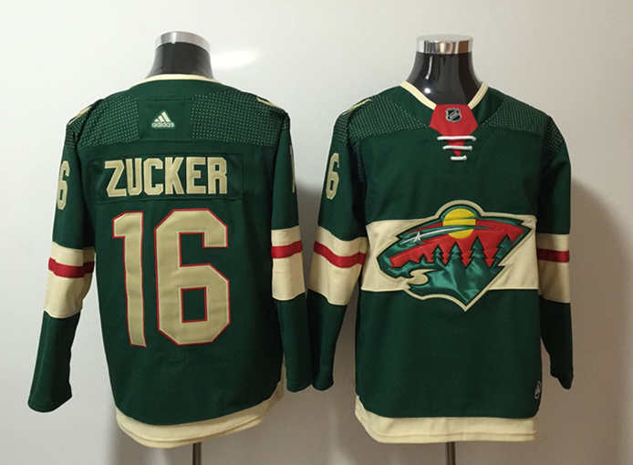 Wild 16 Jason Zucker Green Jersey