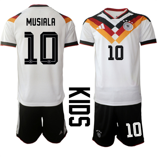 Youth Germany 10 MUSIALA National Team FIFA x World Cup 2026 Home White On Field Kids Jersey
