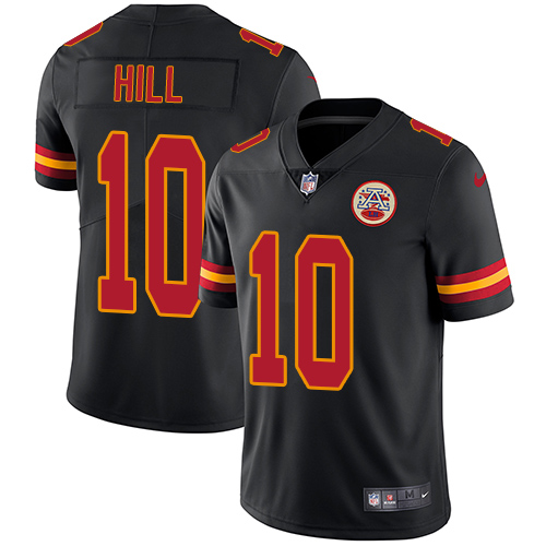 Youth Limited Tyreek Hill Black Jersey Vapor Untouchable Home #10 NFL Kansas City Chiefs 
