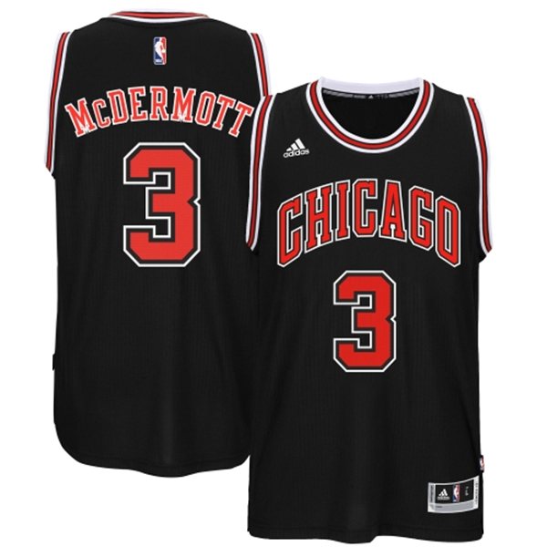 Chicago Bulls #3 Doug McDermott 2014 15 New Swingman Road Black Jersey