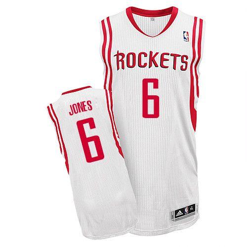 Revolution 30 Rockets #6 Terrence Jones White Home Stitched NBA Jersey