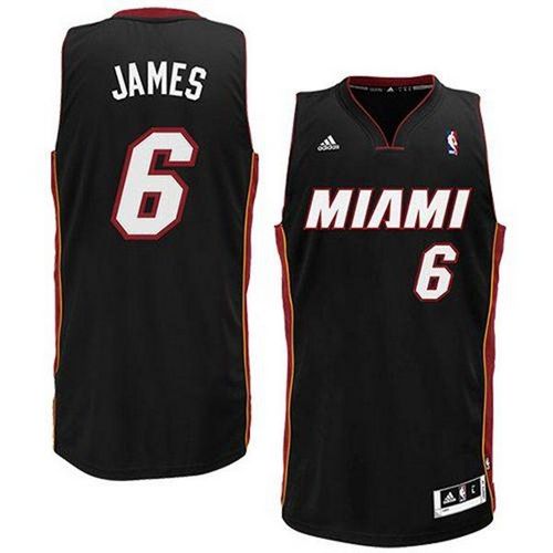 Heat #6 LeBron James Black Revolution 30
