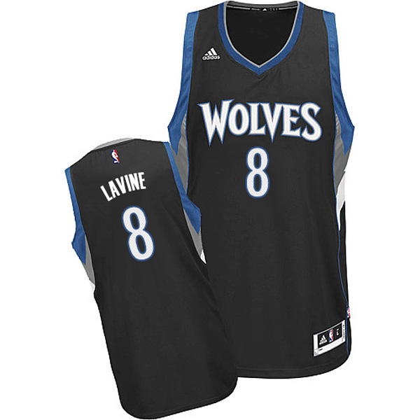 Minnesota Timberwolves #8 Zach Lavine 2014 15 New Swingman Alternate Black jersey